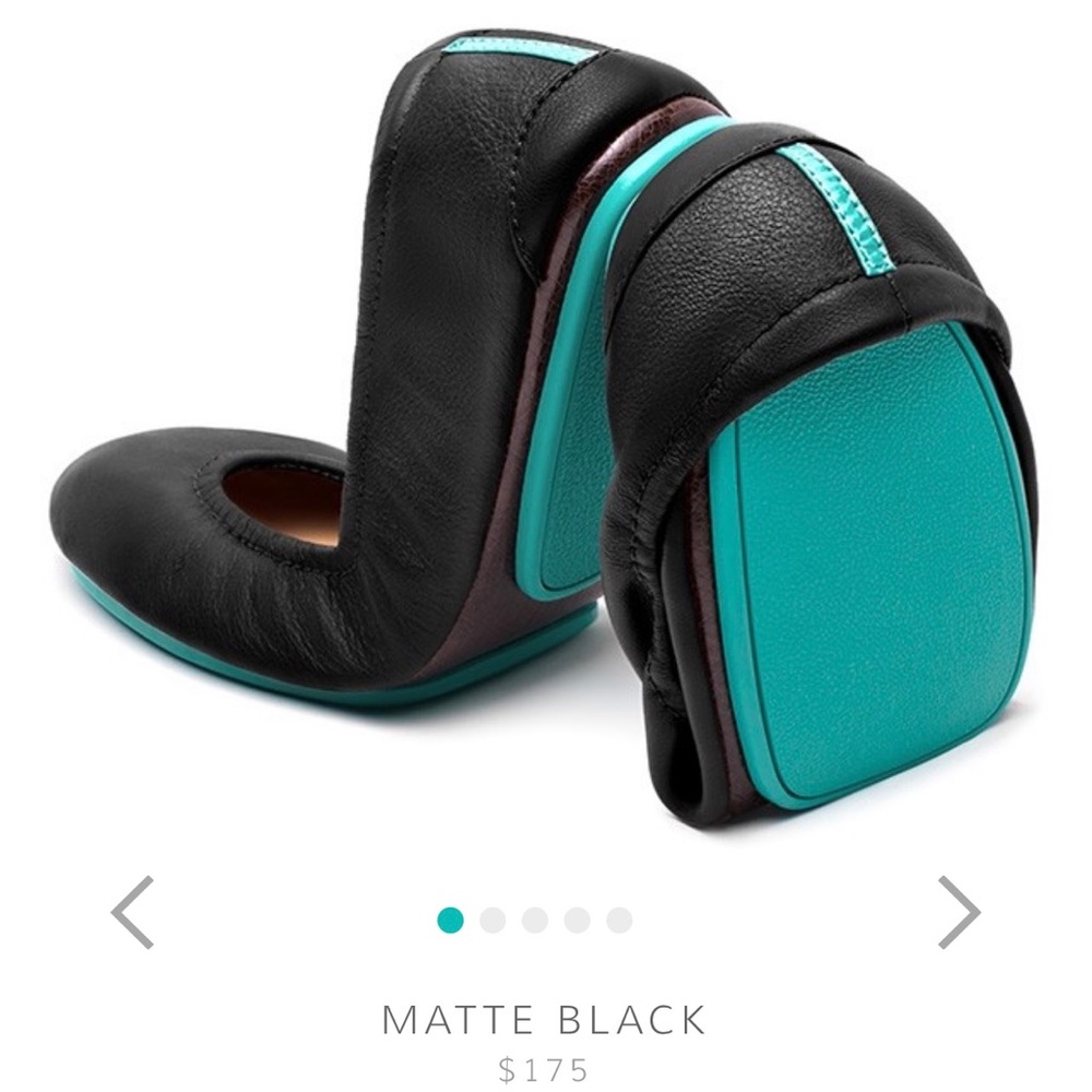 TIEKS MATTE BLACK BALLET FLATS
